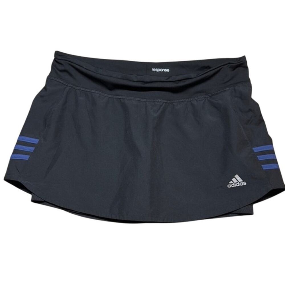 New with Tags Adidas Response Climalite Black Skort with Blue Stripes 6"